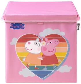 Lifeney Tárolódoboz fedéllel, Peppa malac barátság, 33×33×33 cm...