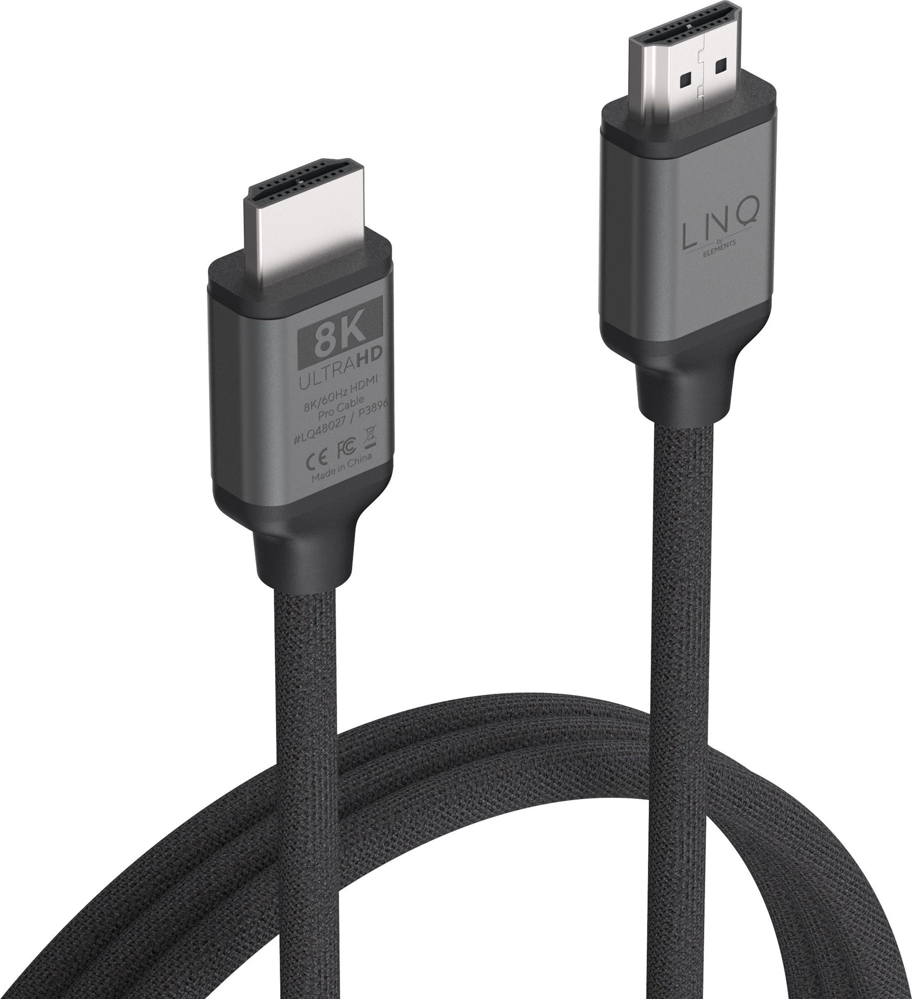 LINQ 8K/60Hz PRO Cable HDMI to HDMI, Ultra Certified -2m - Space...