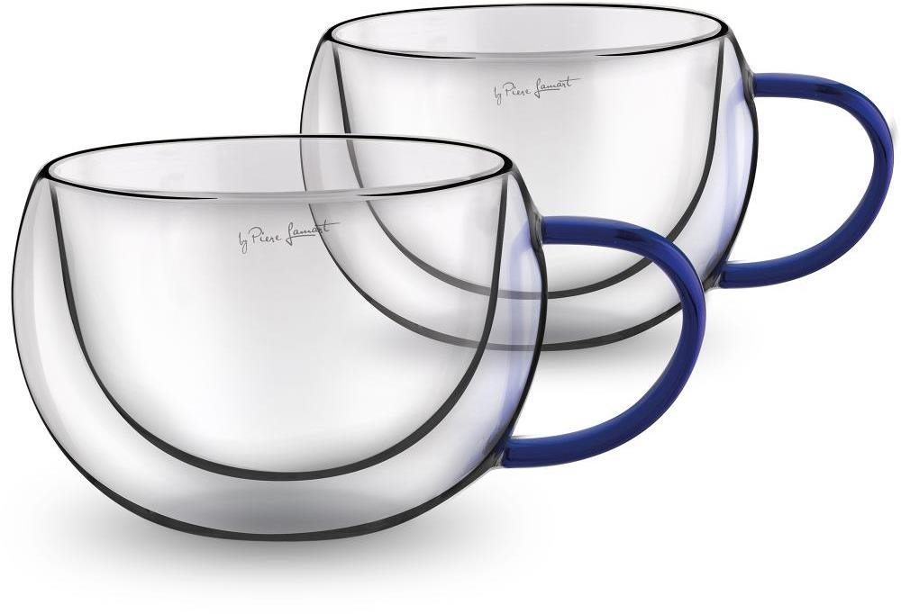 Lamart LT9113 VASO Set Cappuccino 270 ml 2 Stück blau Glas