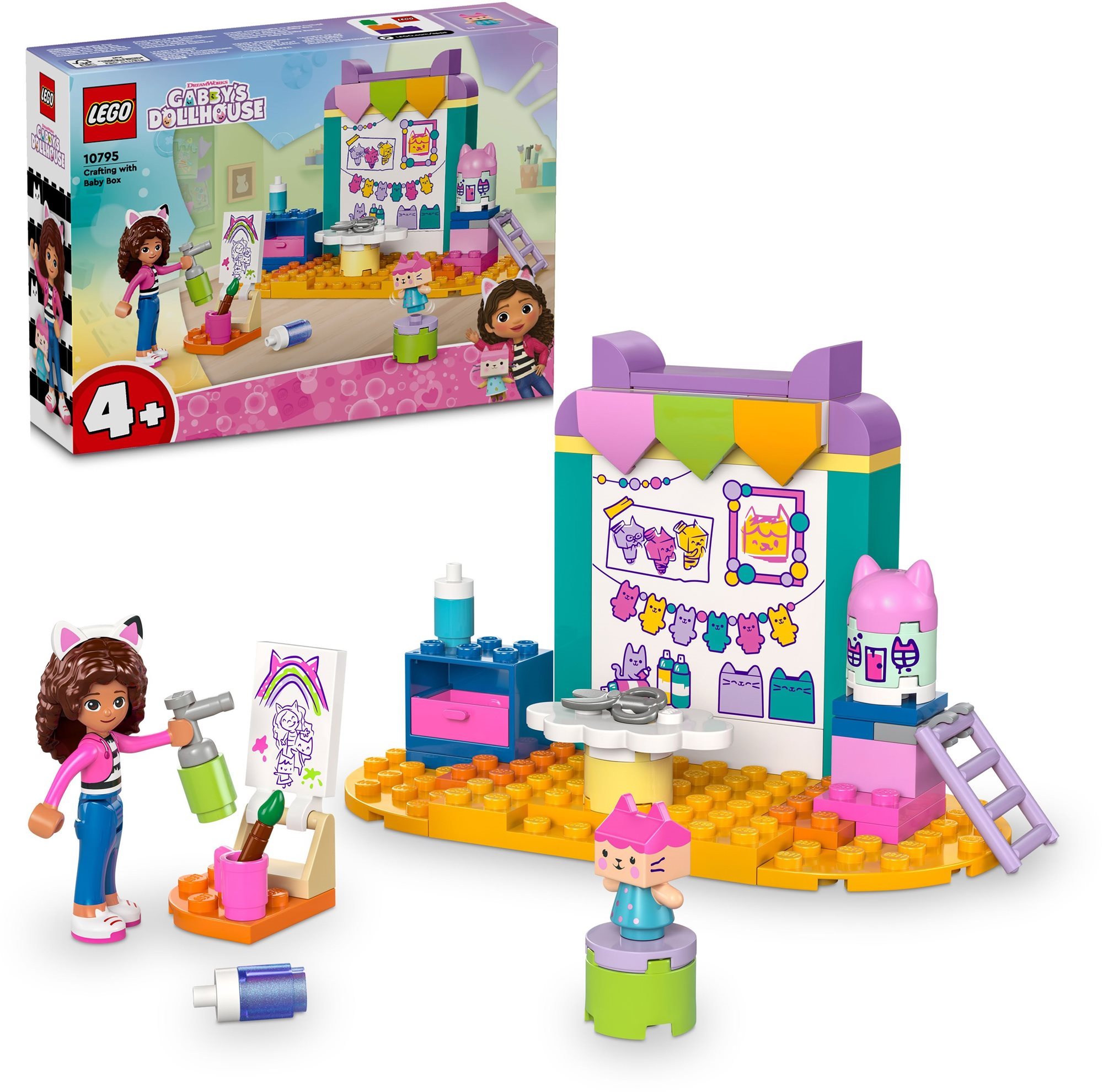LEGO® Gabby babaháza játékok 10795 Barkácsolás Pici Dobozzal LEGO
