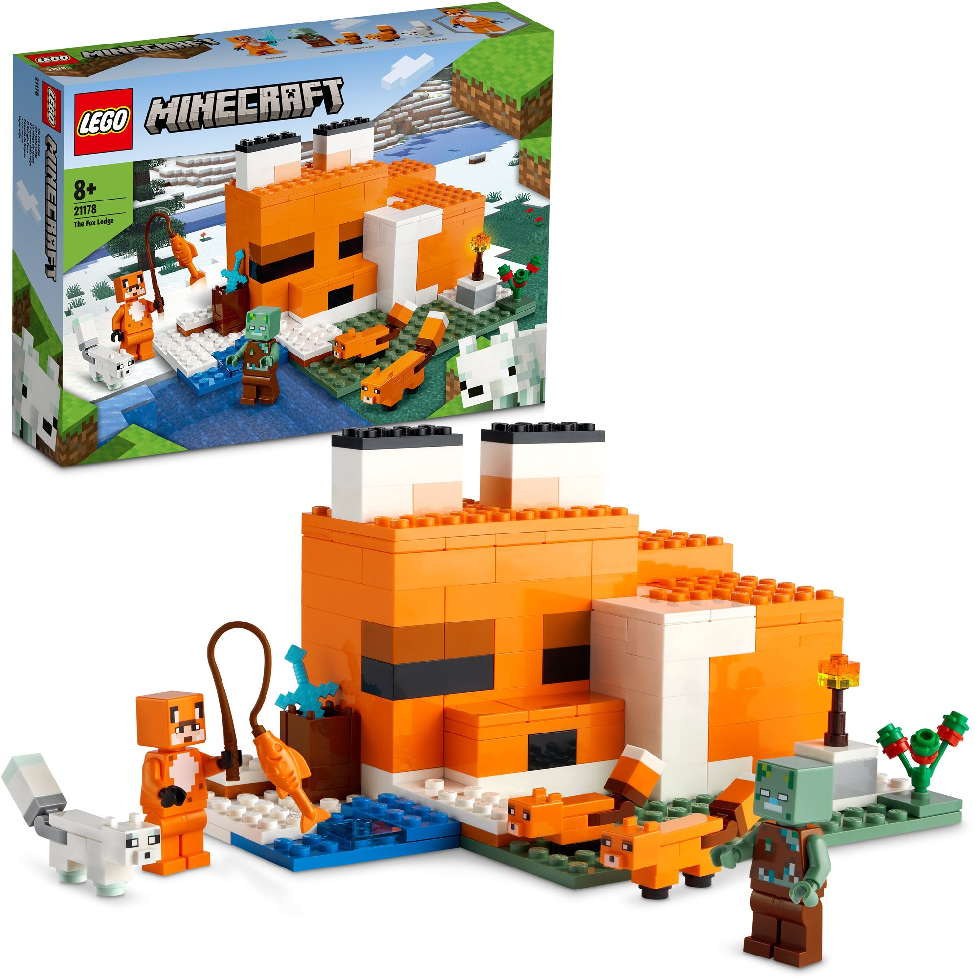 LEGO® Minecraft® 21178 The Fox Lodge LEGO Set
