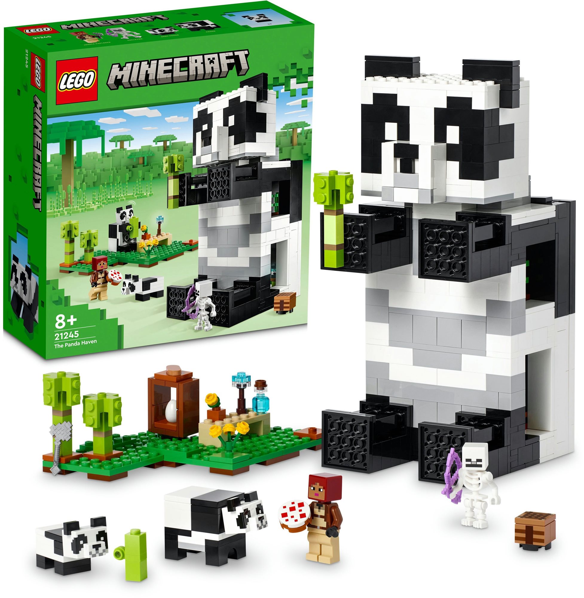 LEGO® Minecraft® 21245 Pandie útočisko LEGO stavebnica