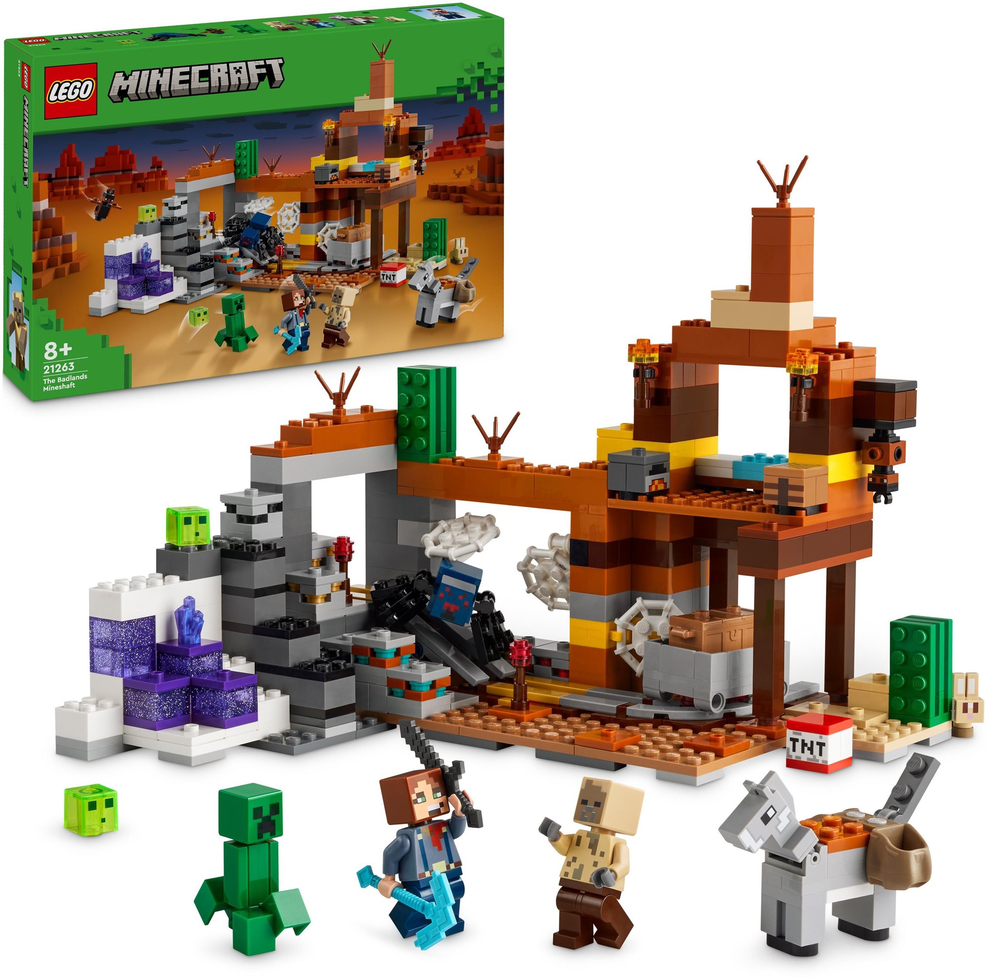 LEGO® Minecraft® 21263 Banská šachta v pustatine LEGO stavebnica