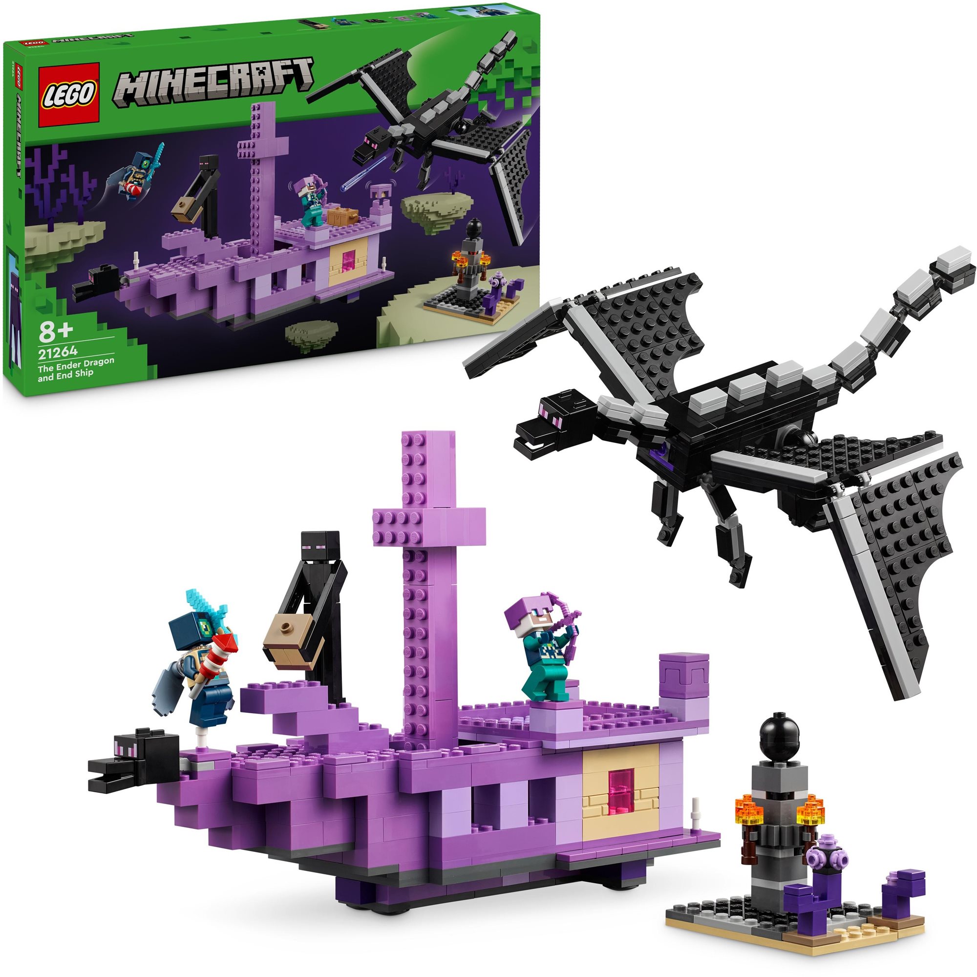LEGO® Minecraft® 21264 Drak z Enderu a loď z Endu LEGO stavebnica
