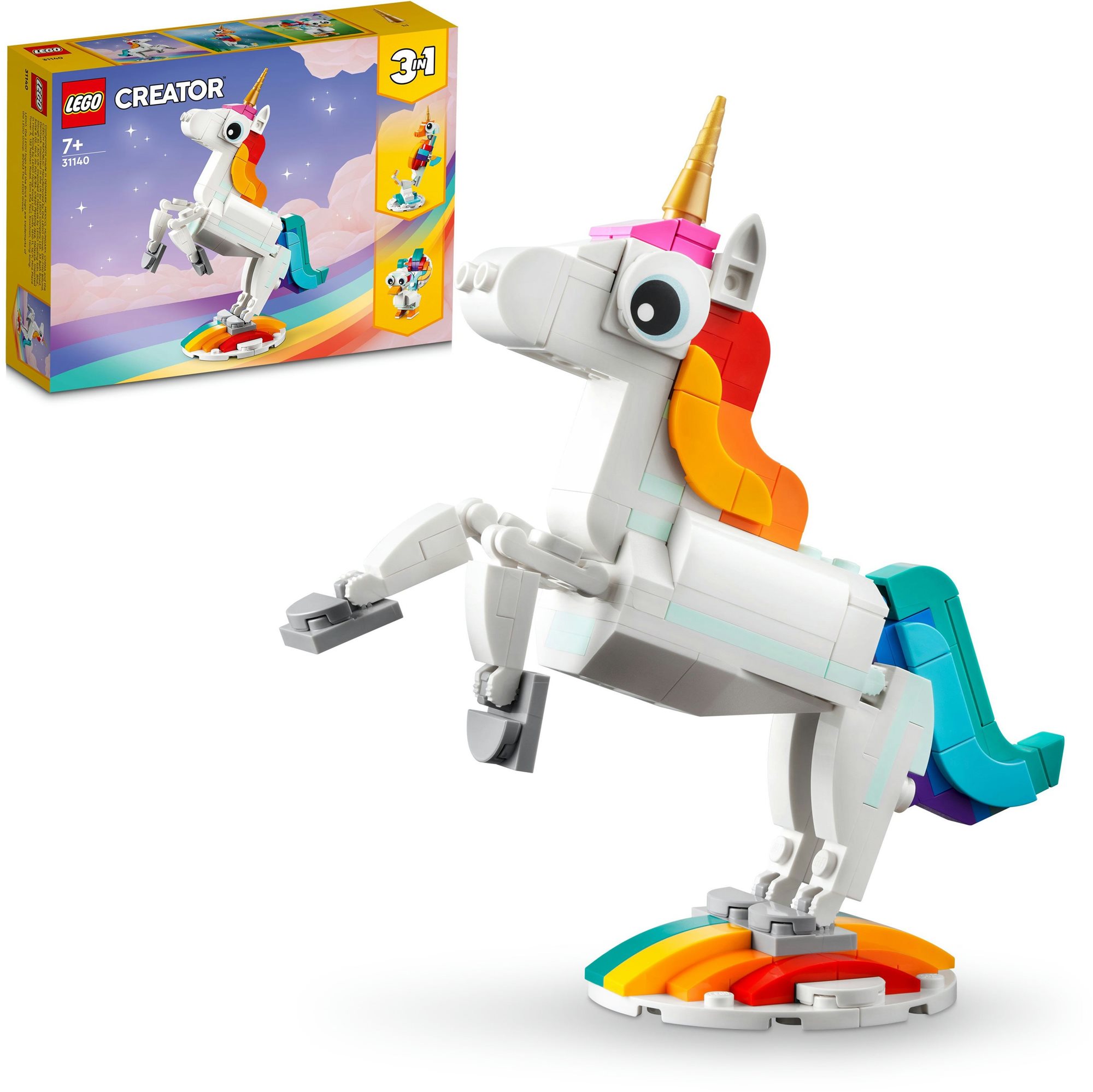 LEGO® Creator 3 v 1 31140 Kúzelný jednorožec LEGO stavebnica