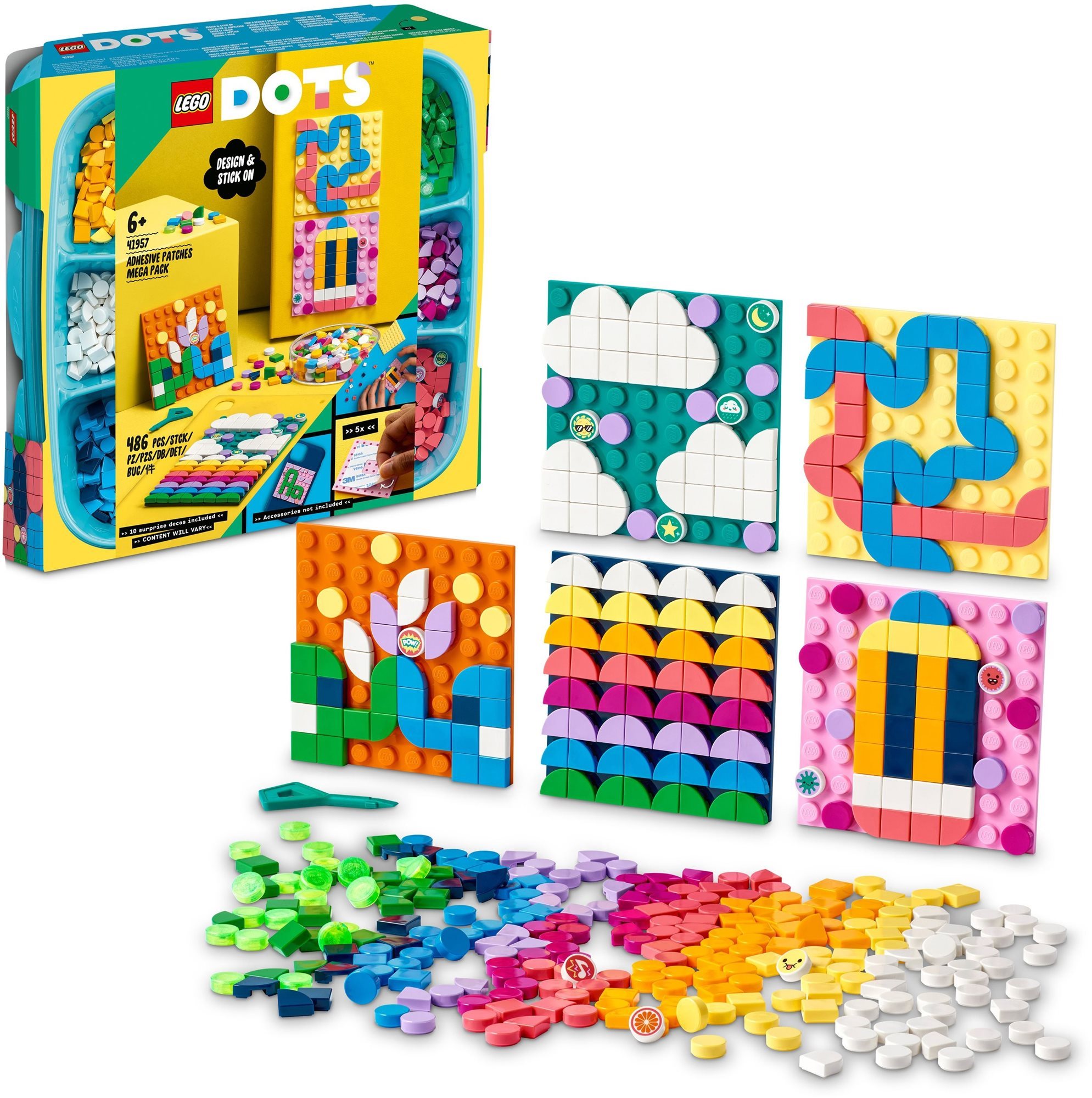 LEGO DOTS 41957 Le méga-lot de décorations adhésives Construction...