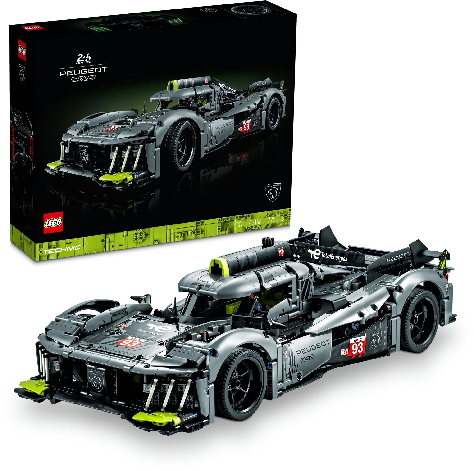 LEGO® Technic PEUGEOT 9X8 24H Le Mans Hybrid Hypercar 42156 LEGO
