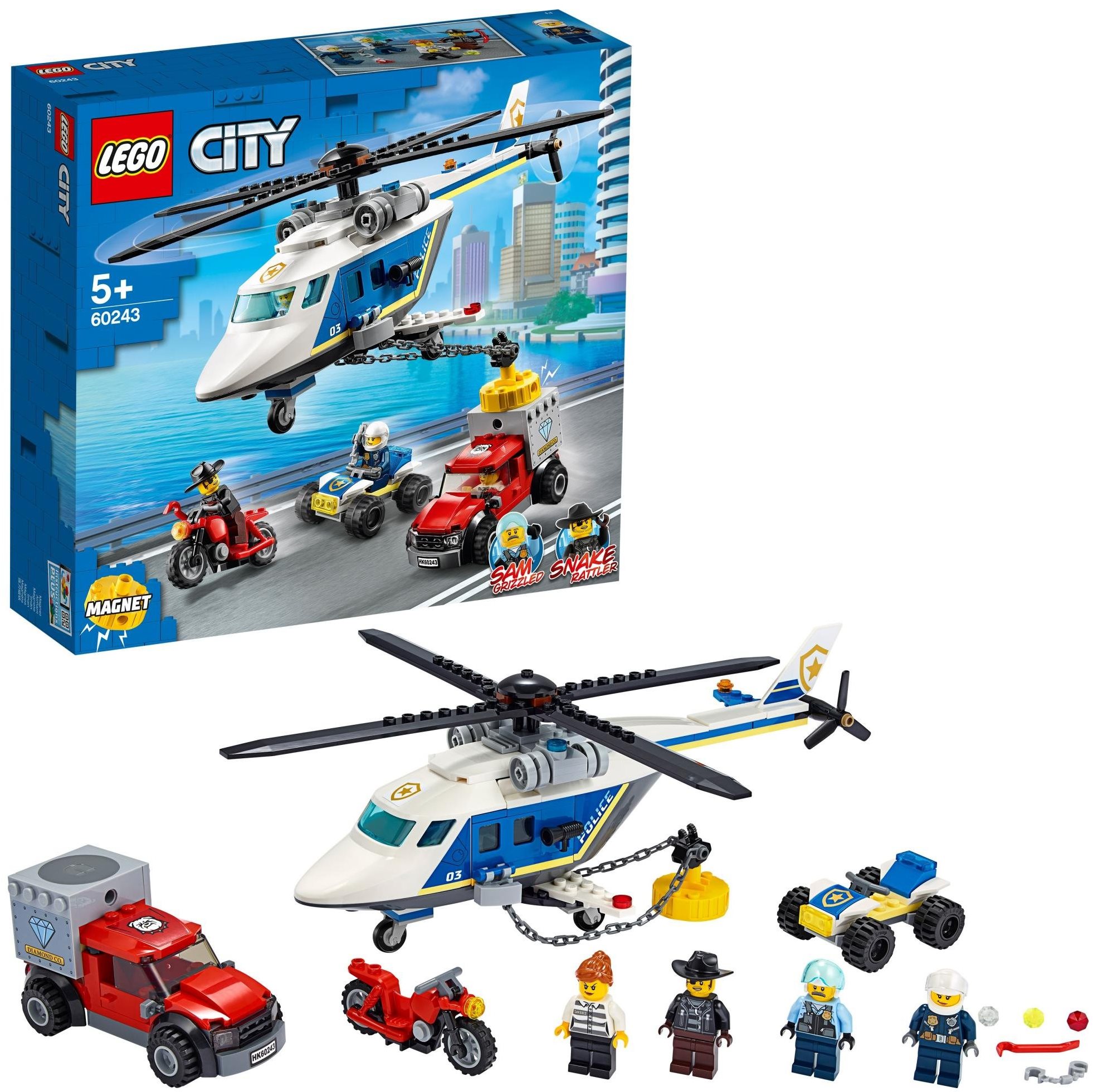 LEGO® City 60243 Police Helicopter Chase LEGO Set