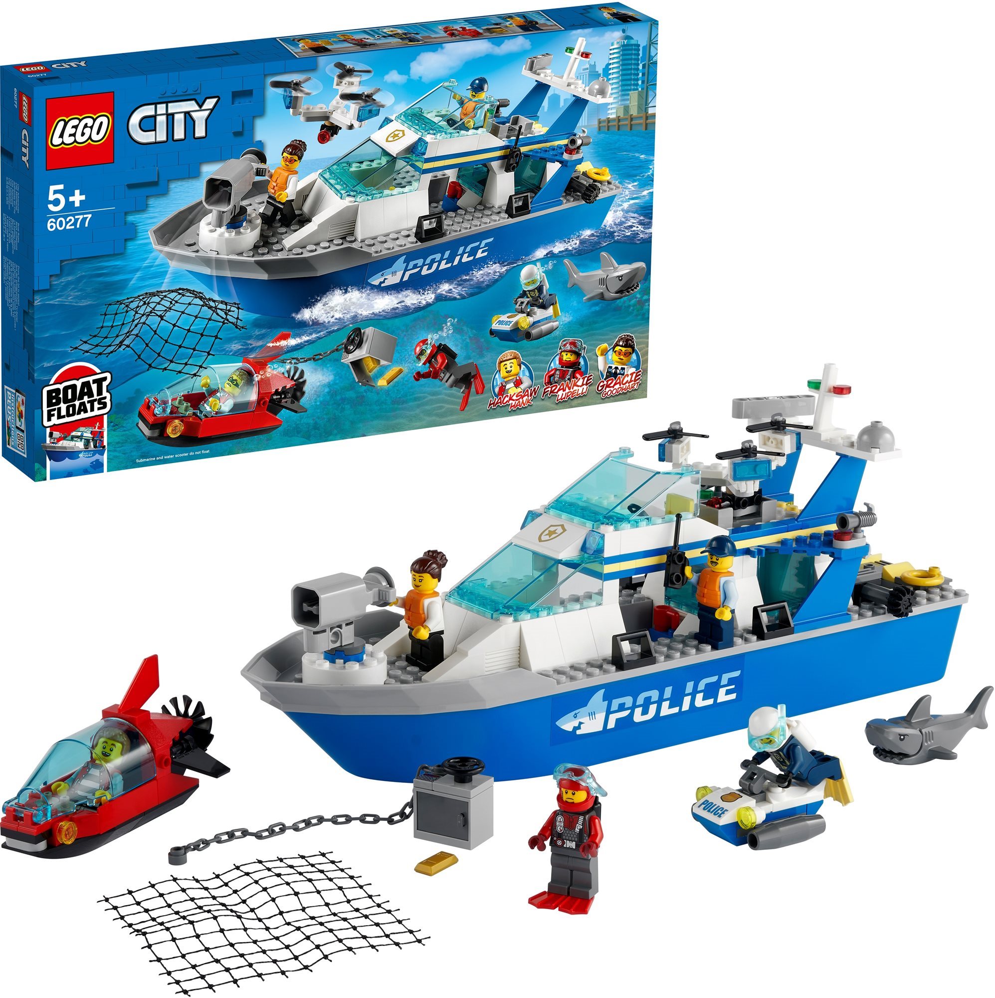 LEGO® City 60277 Police Patrol Boat LEGO Set