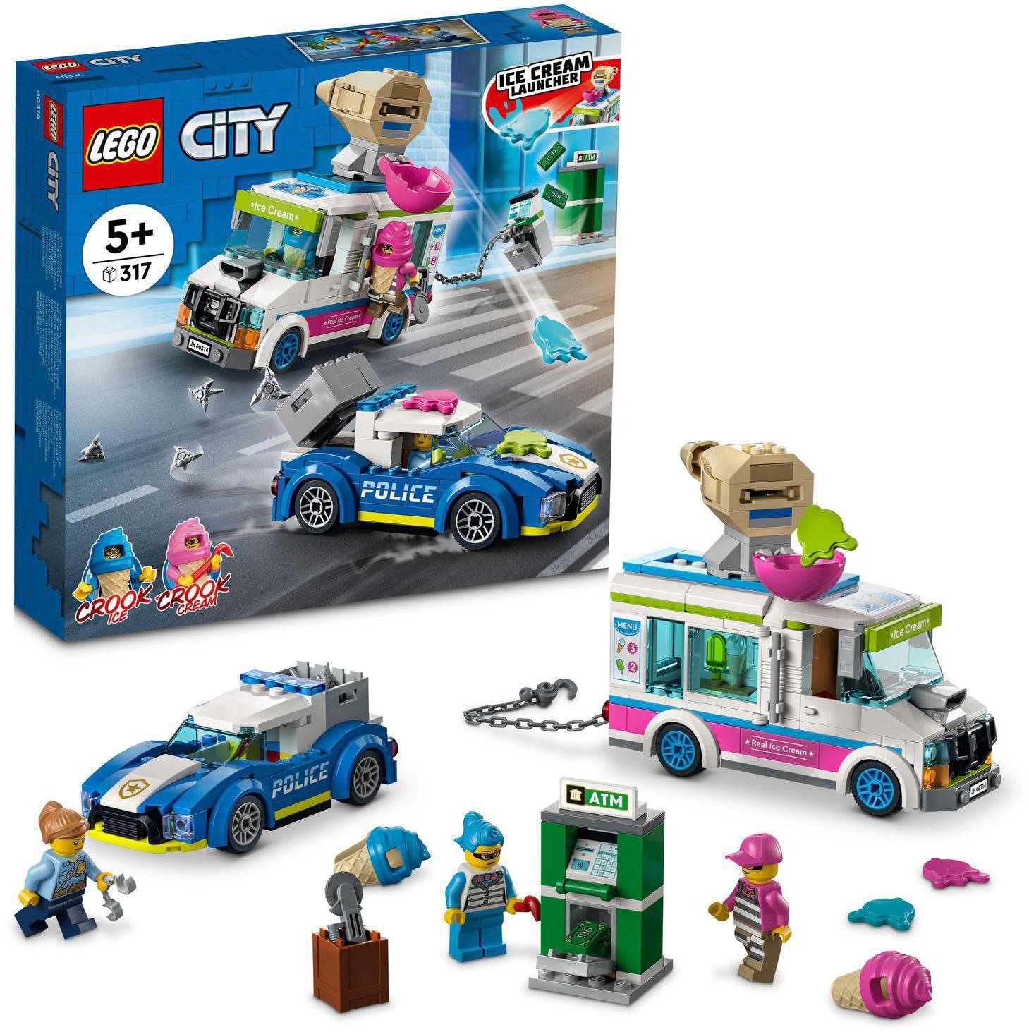LEGO® City 60314 Ice Cream Truck Police Chase LEGO Set