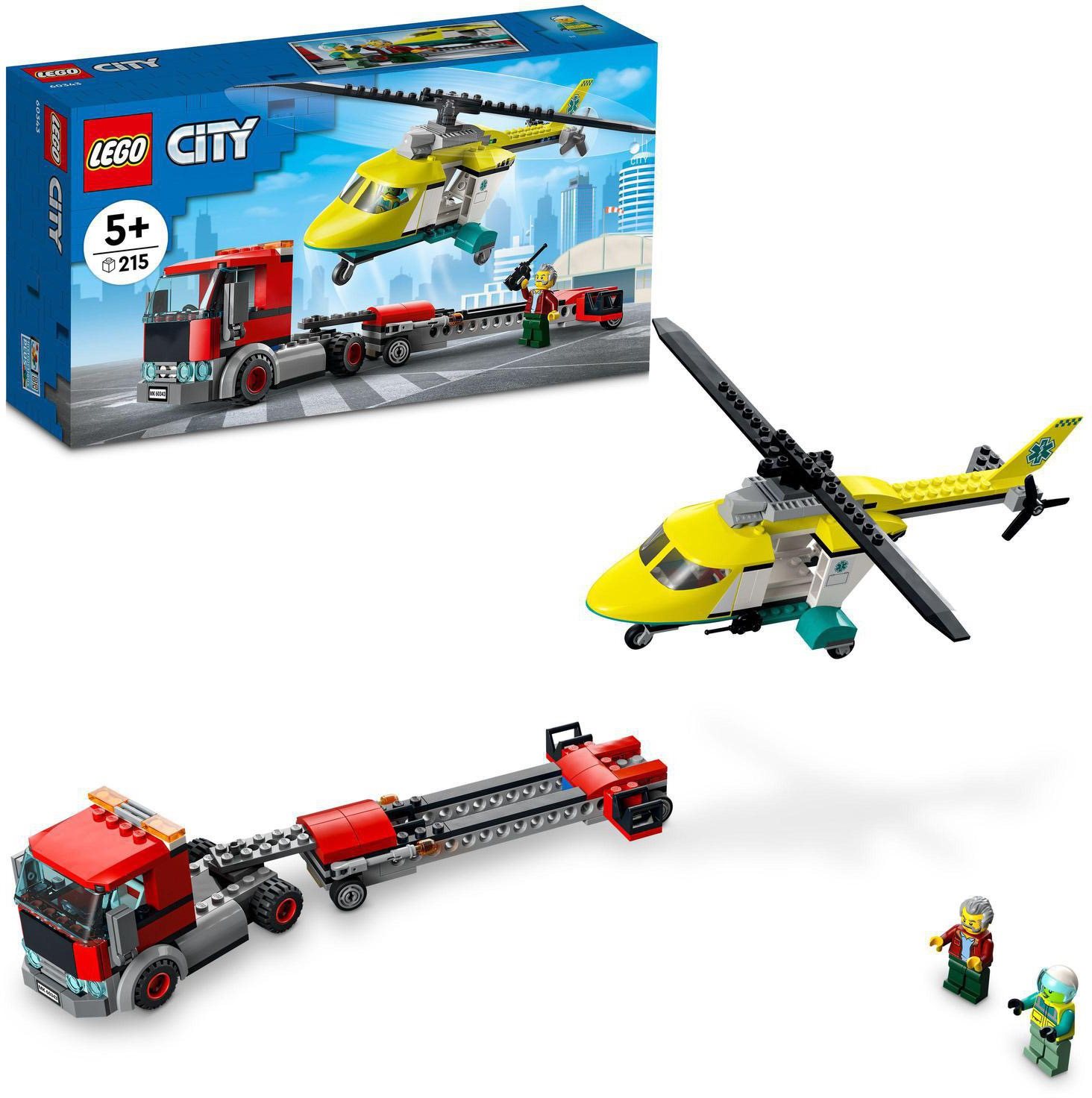 LEGO® City 60343 Rescue Helicopter Transport LEGO Set