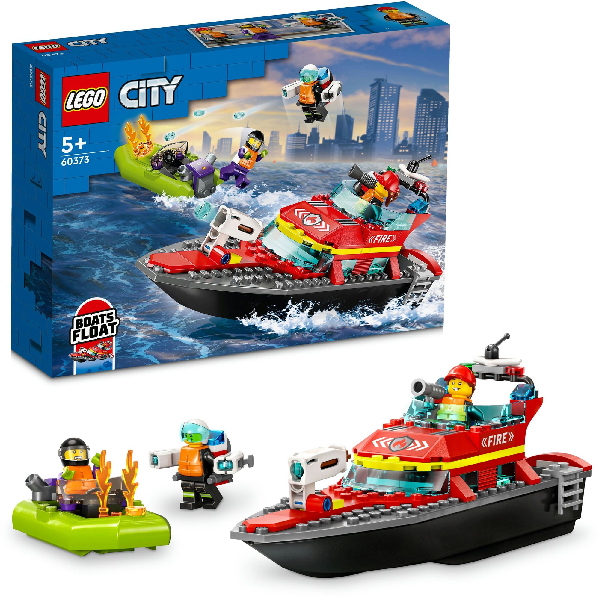 LEGO® City 60373 Hasičská záchranárska loď a čln LEGO stavebnica