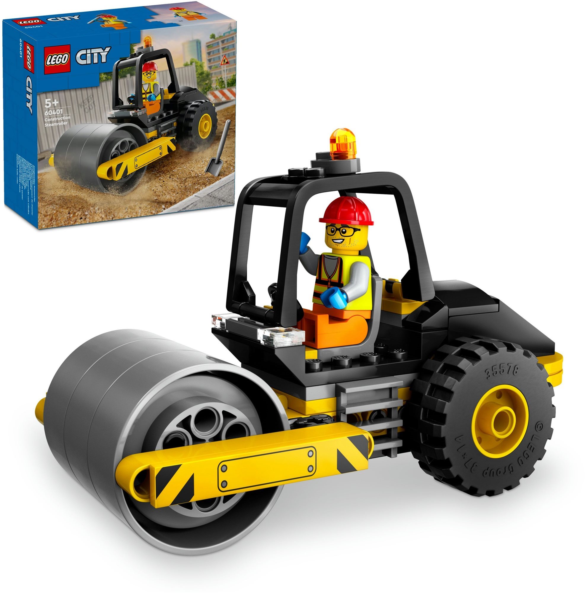 LEGO® City 60401 Stavebný parný valec LEGO stavebnica