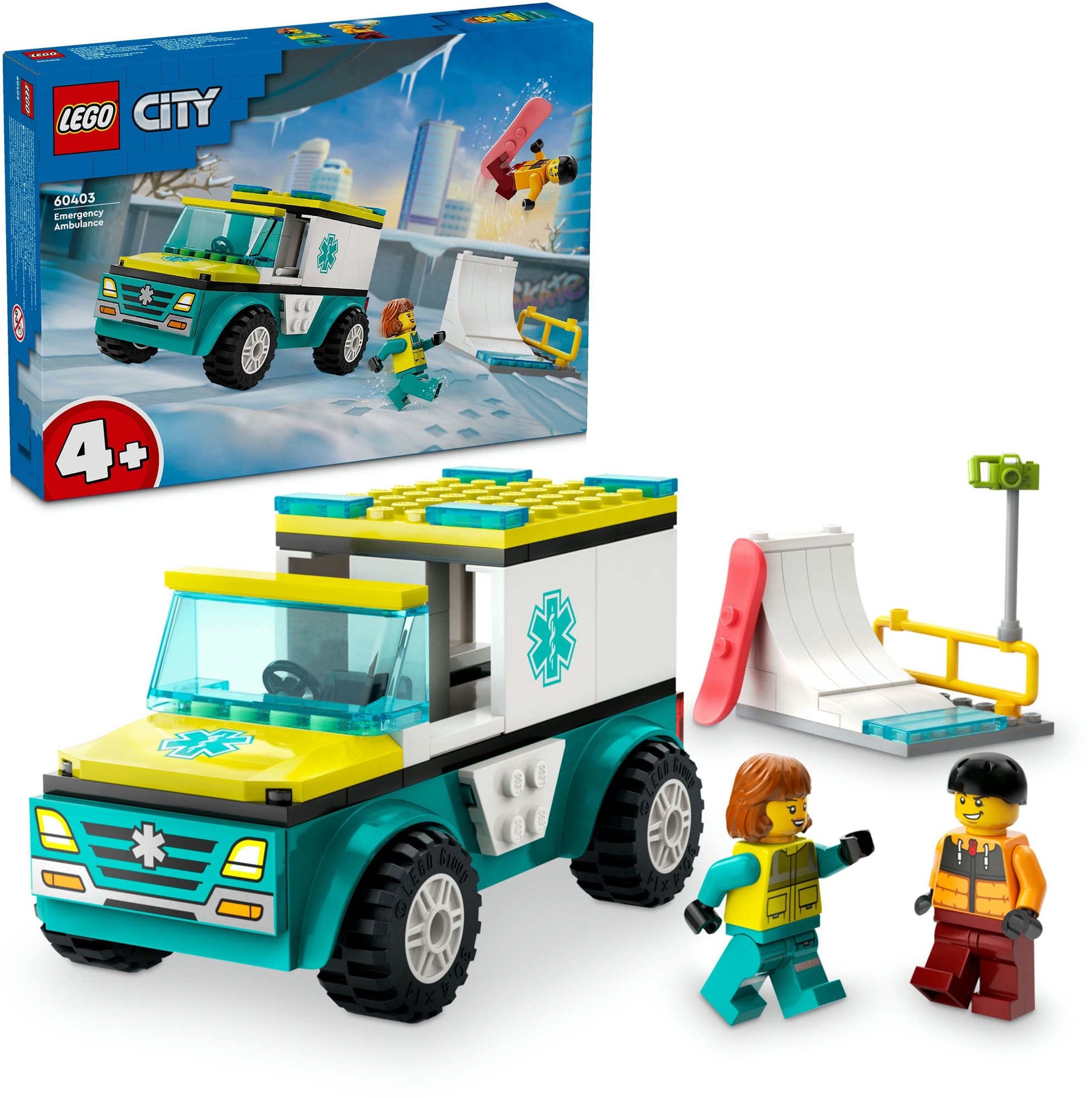 LEGO® City 60403 Mentőautó és snowboardos LEGO