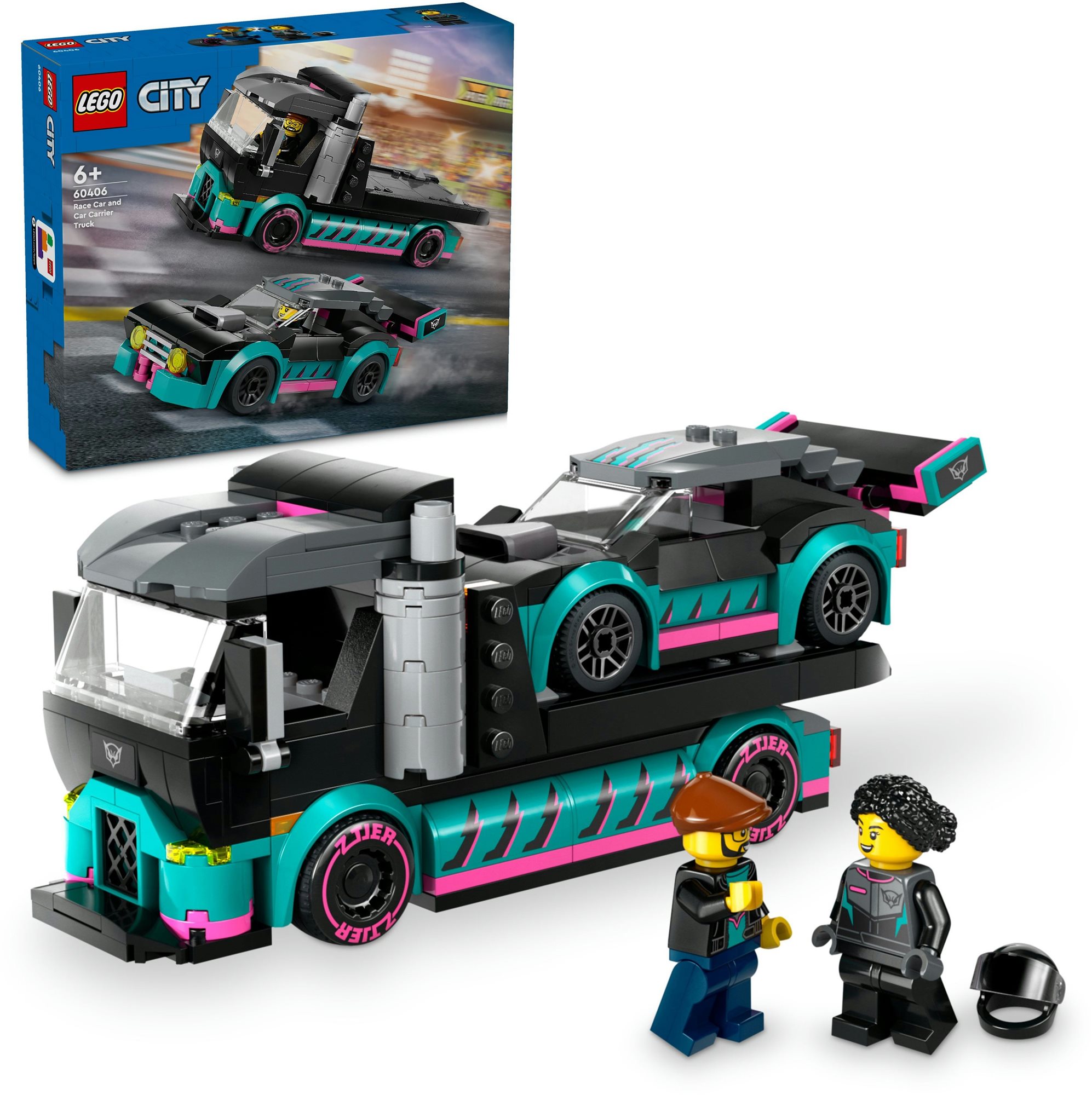 LEGO® City 60406 Autotransporter mit Rennwagen LEGO-Bausatz