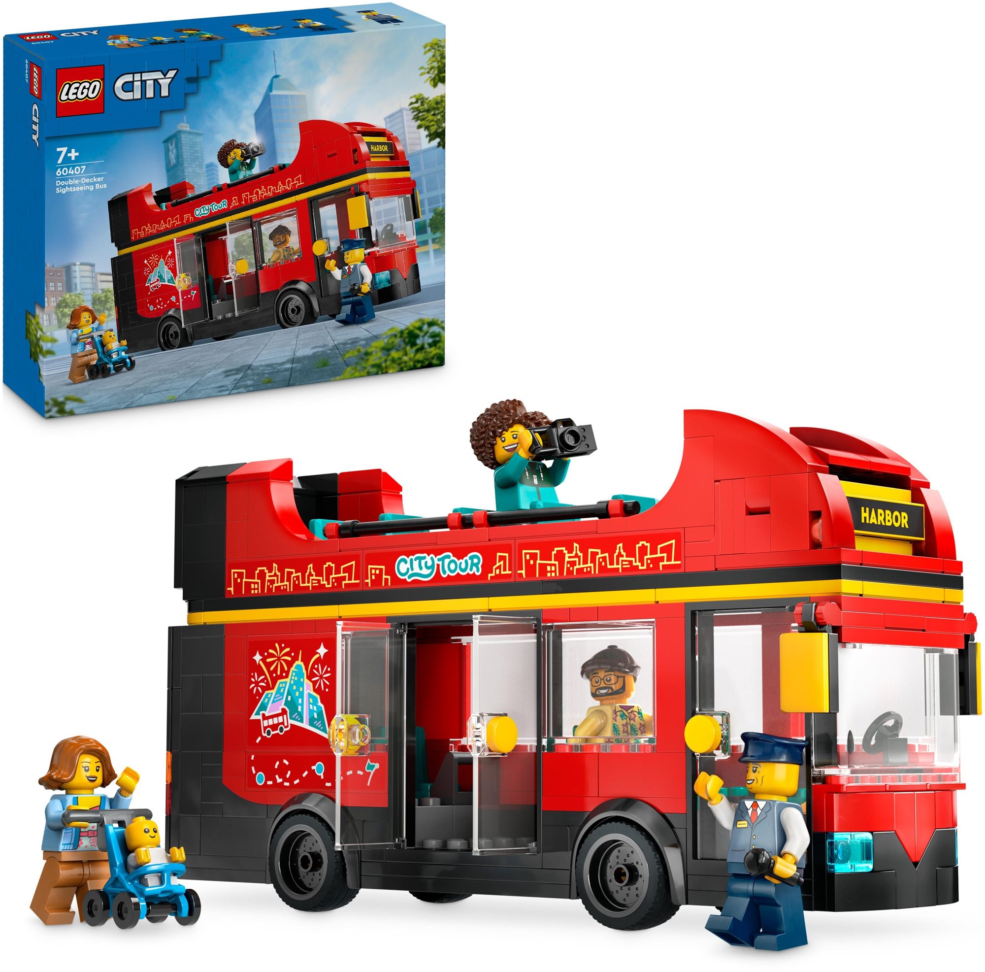 LEGO® City 60407 Červený dvoupodlažní vyhlídkový autobus LEGO...