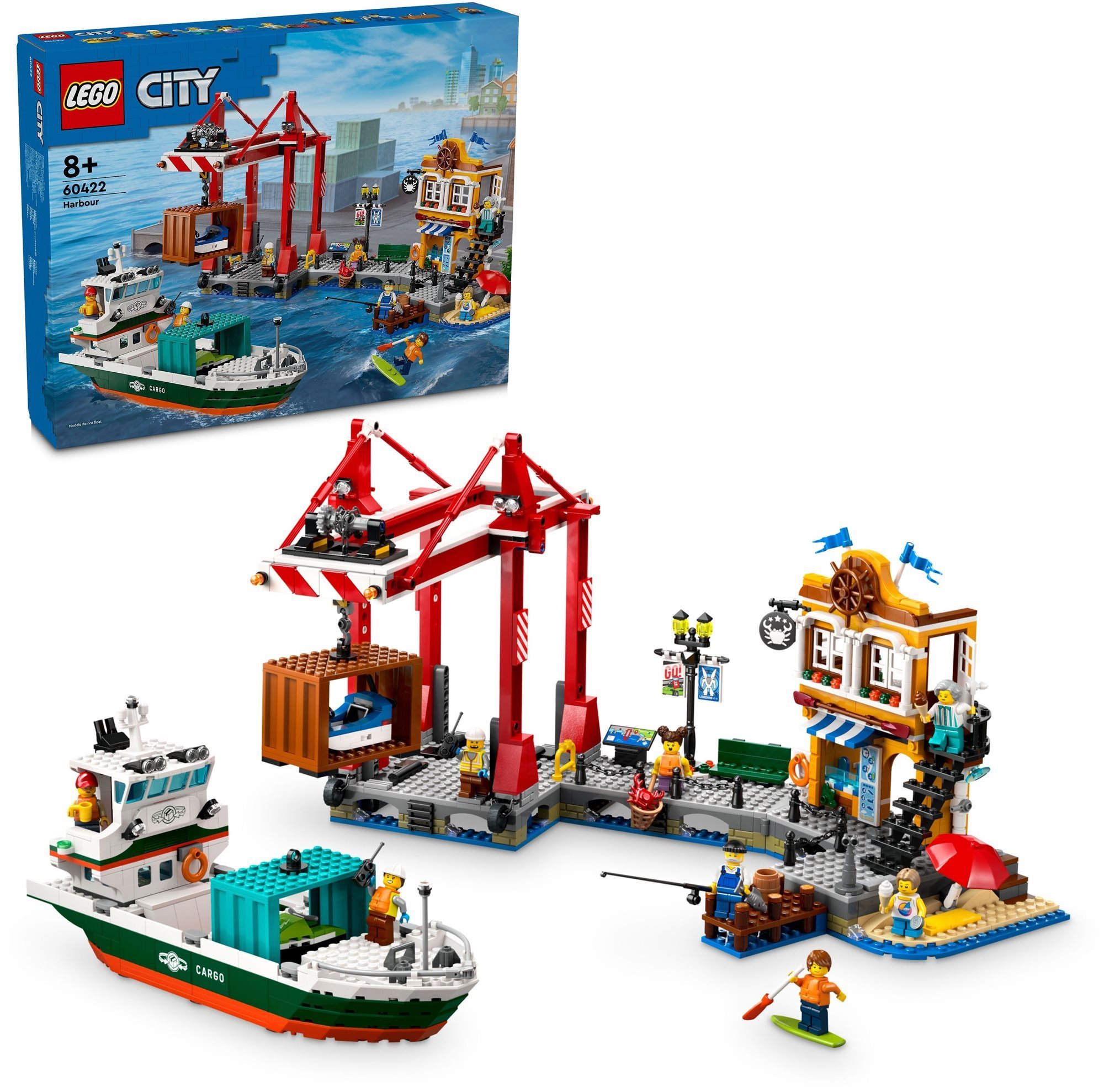 LEGO® City 60422  Tengerparti kikötő teherszállító hajóval LEGO