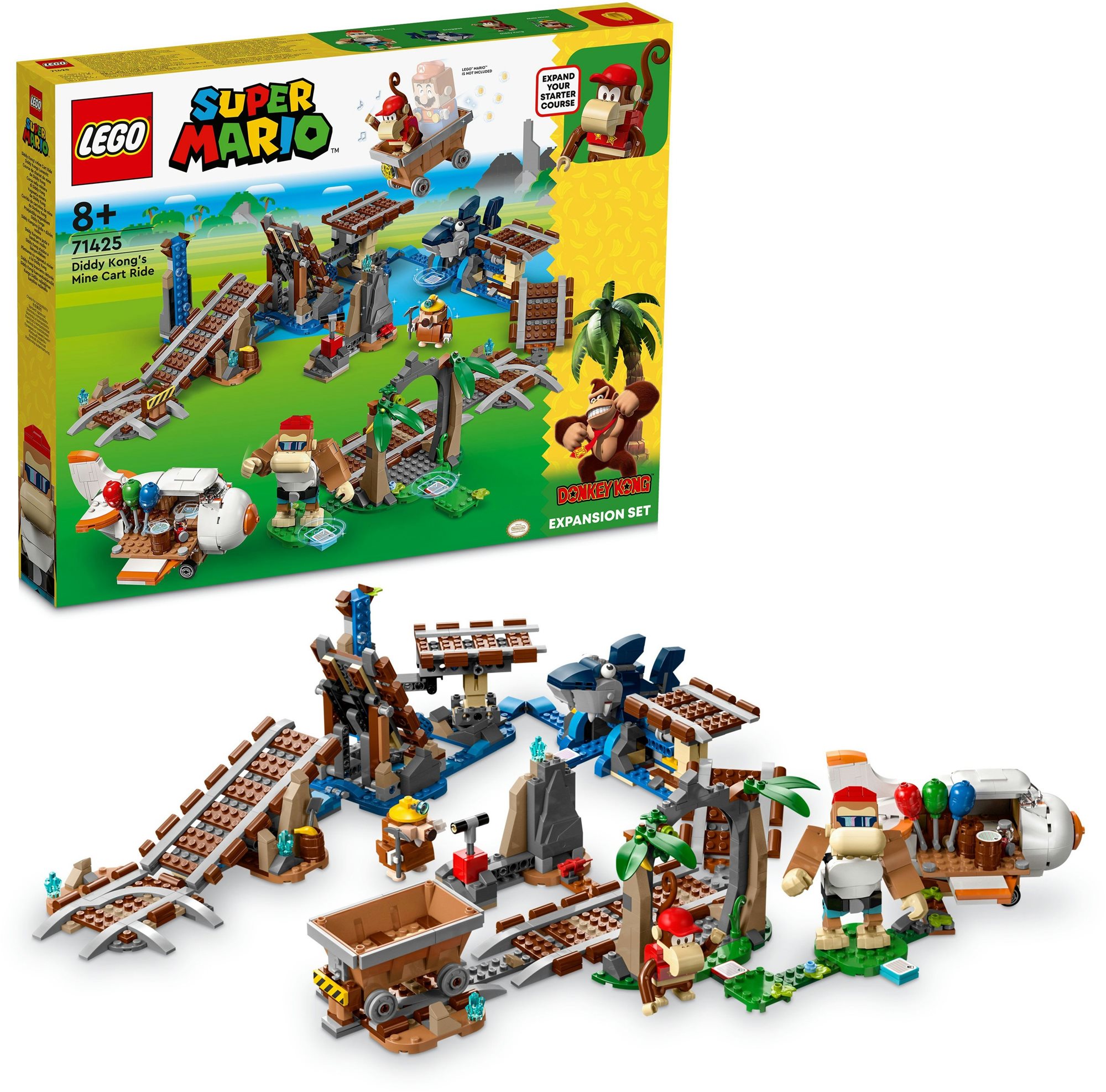 LEGO® Super Mario™ 71425 Diddy Kongova jazda v banskom vozíku –...