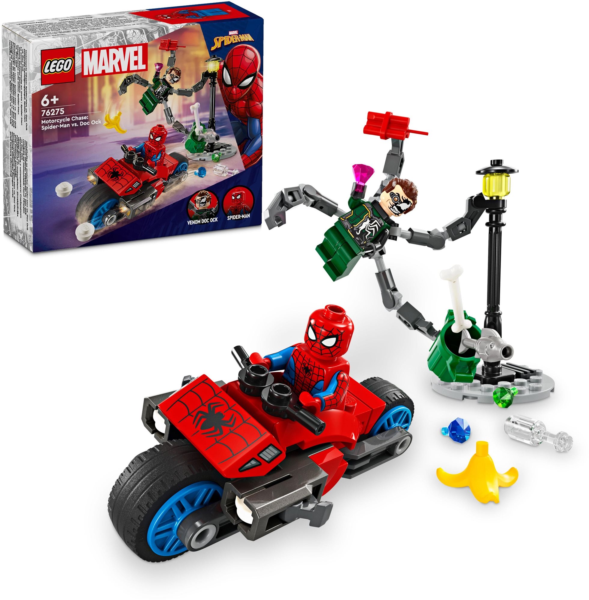 LEGO® Marvel 76275 Motoros üldözés: Pókember vs. Doc Ock LEGO