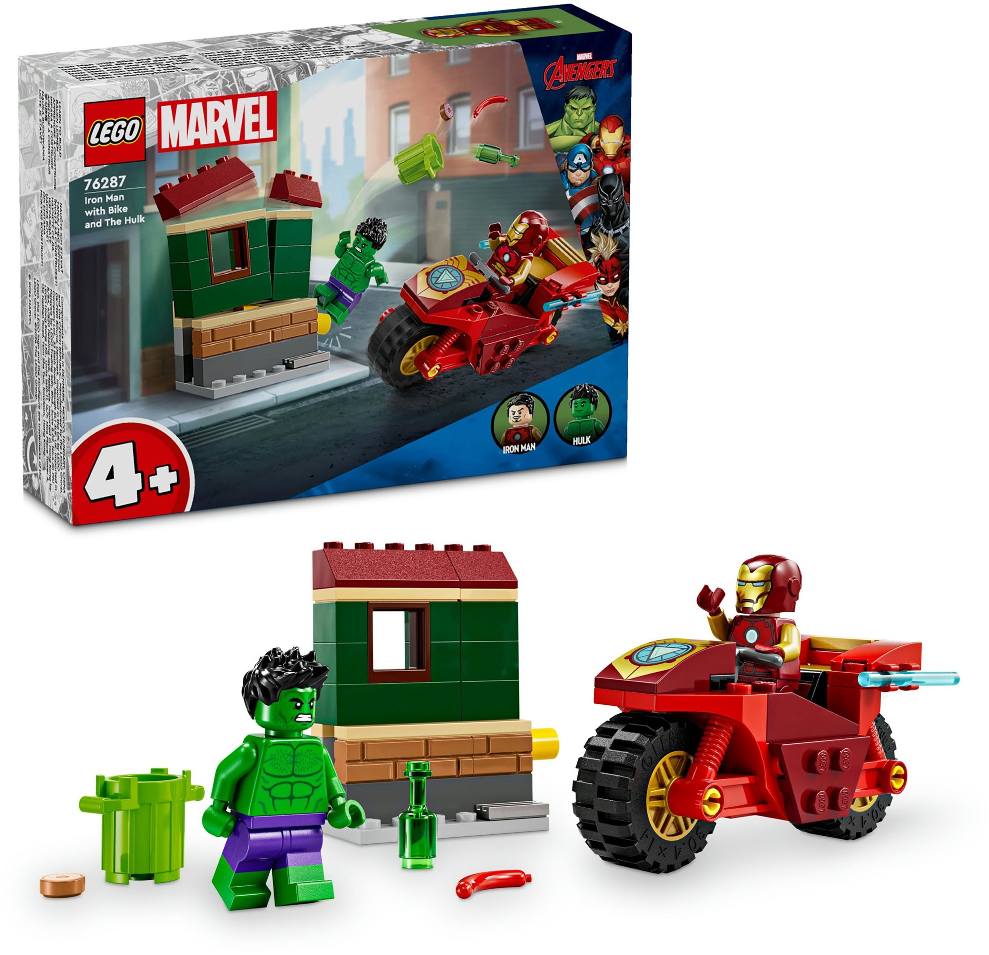 LEGO® Marvel Vasember motorral és Hulk 76287 LEGO