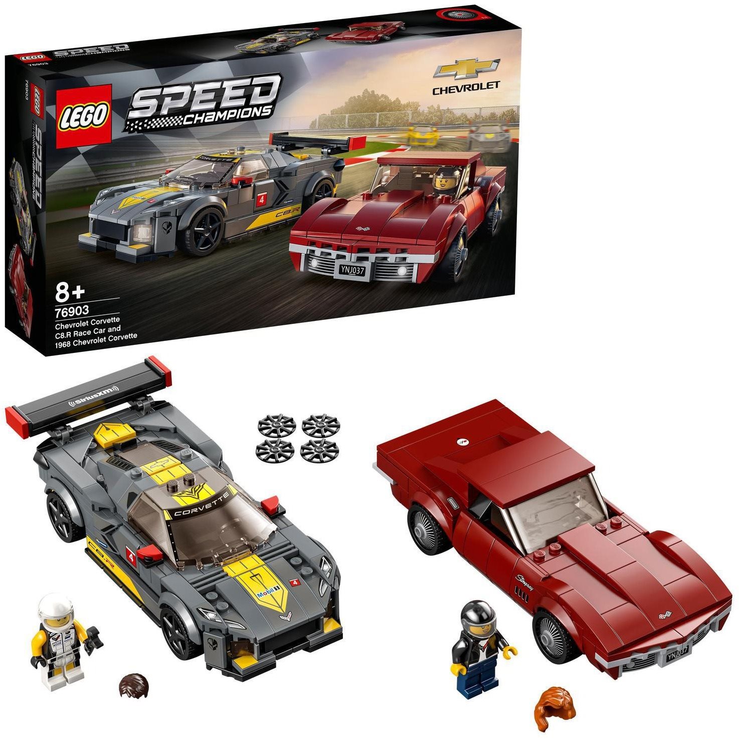 LEGO Speed Champions 76903 Chevrolet Corvette C8. R et 1968...