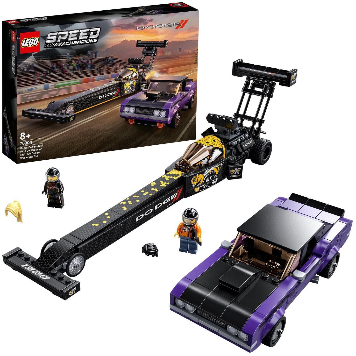 LEGO Speed Champions 76904 Mopar Dodge//SRT Top Fuel Dragster et...