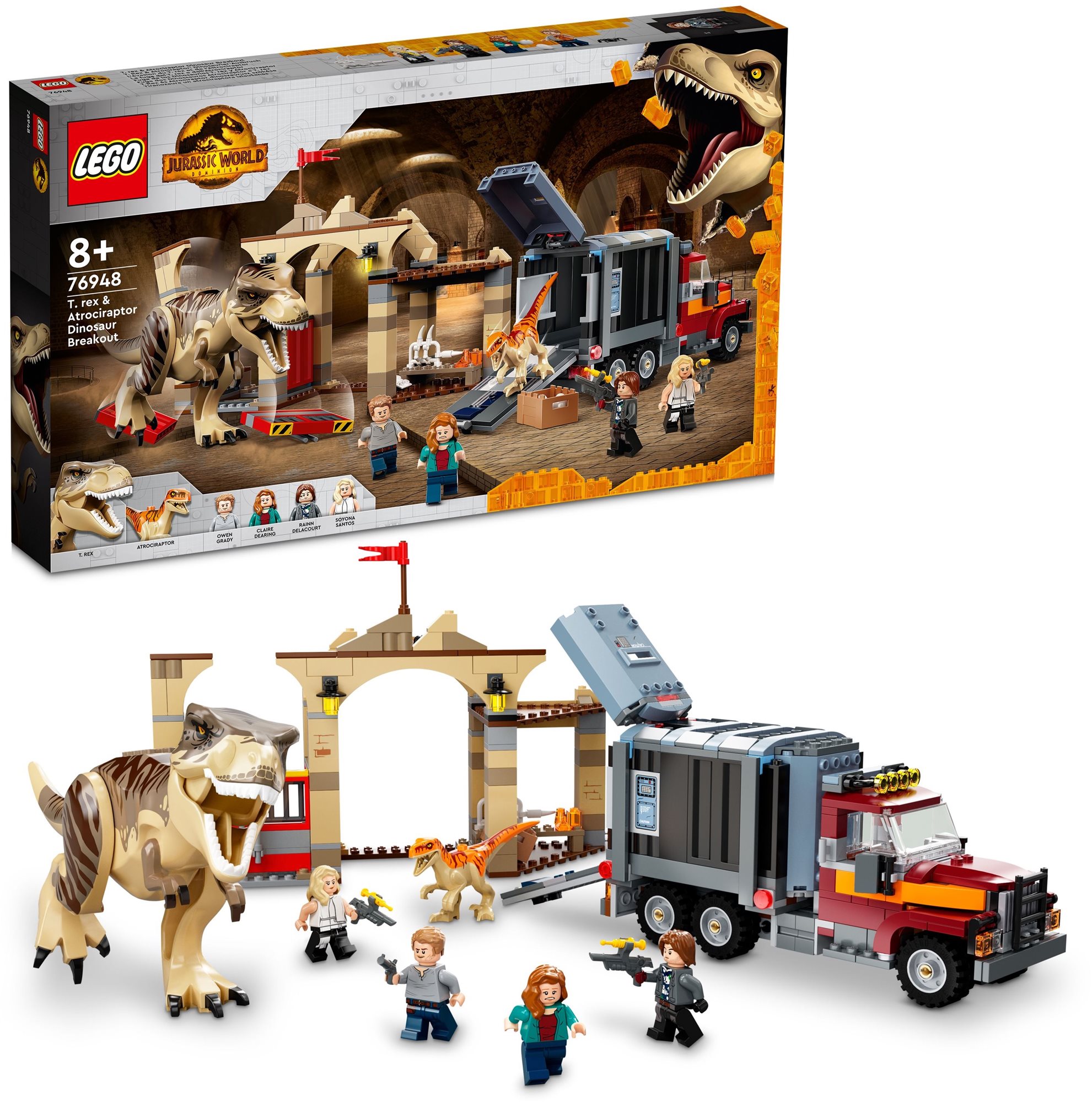 LEGO Jurassic World 76948 L’évasion du T. rex et de...