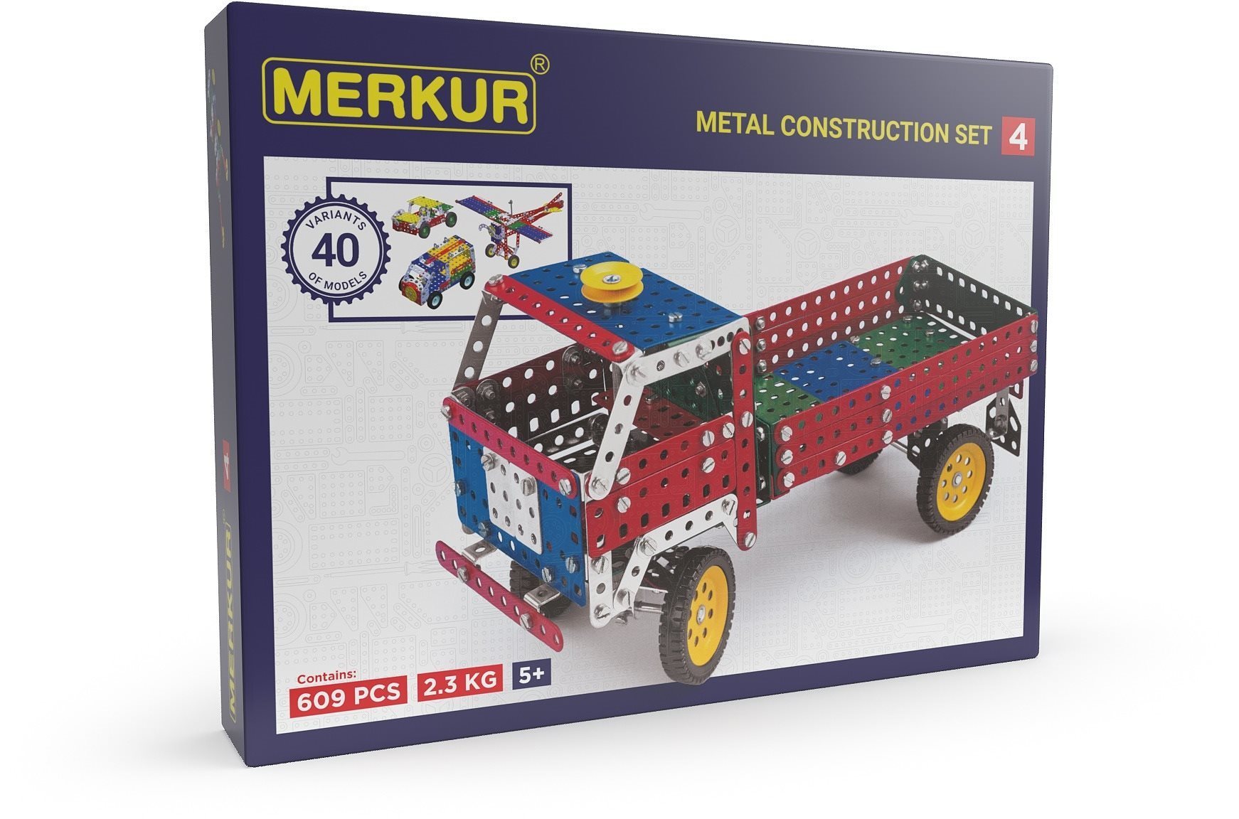 Universal-Metallbaukasten Merkur 4, 602 Teile Bausatz