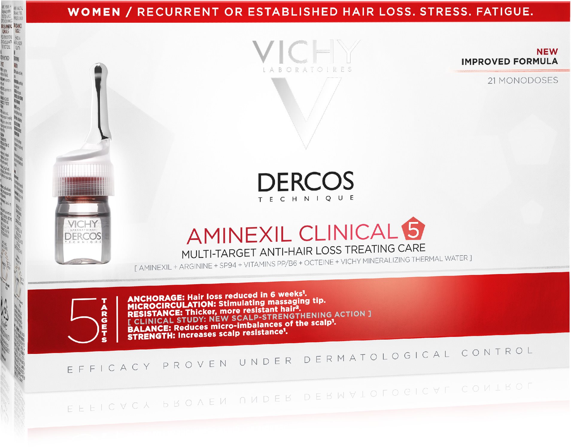 VICHY Dercos Aminexil Clinical 5 Women 21× 6 ml Kúra na vlasy