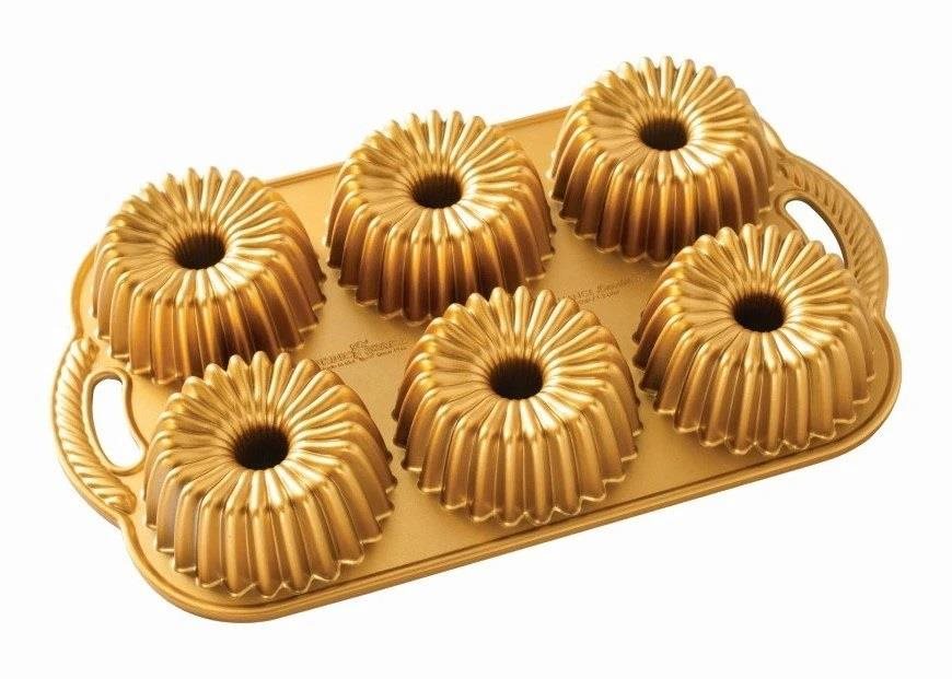 NORDIC WARE Forma na šesť malých báboviek BRILLANCE zlatá Forma na...