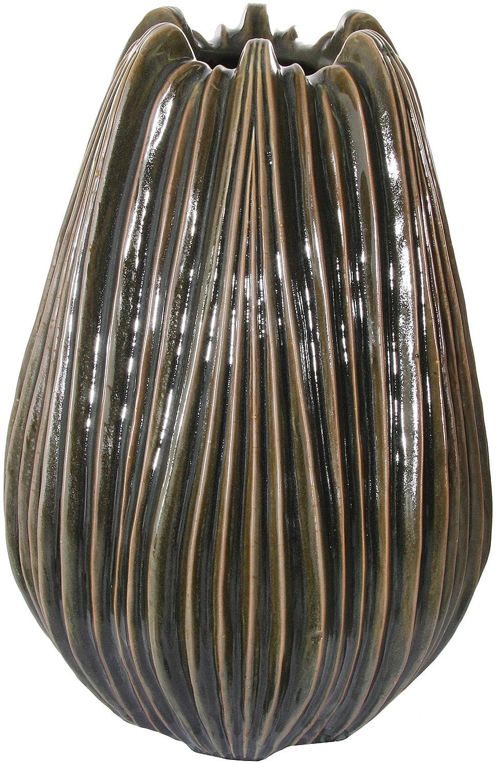 Keramická hnedá 32 × 44 cm Váza