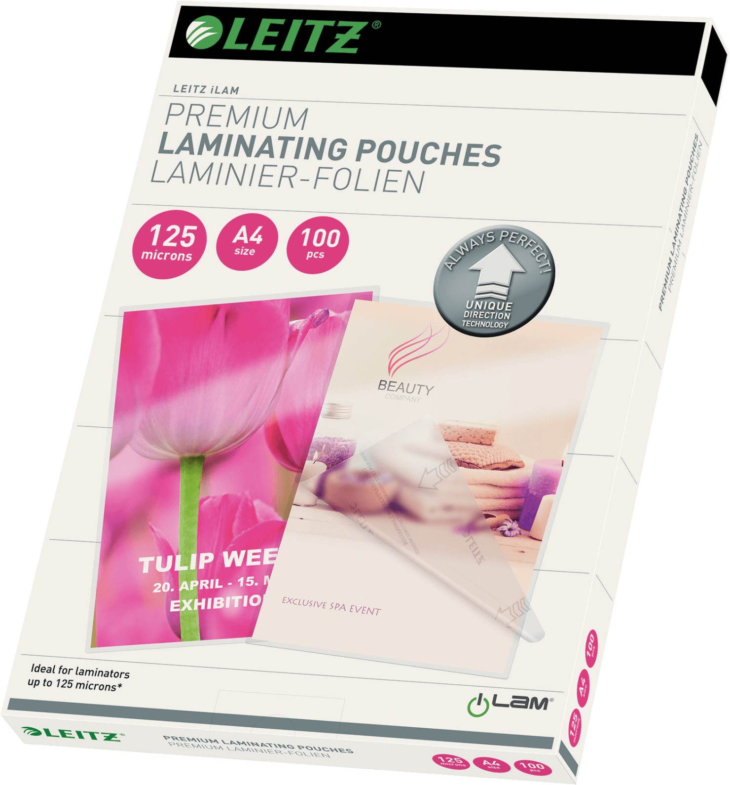 LEITZ UDT laminálófólia, A4, 125 mikron Lamináló fólia