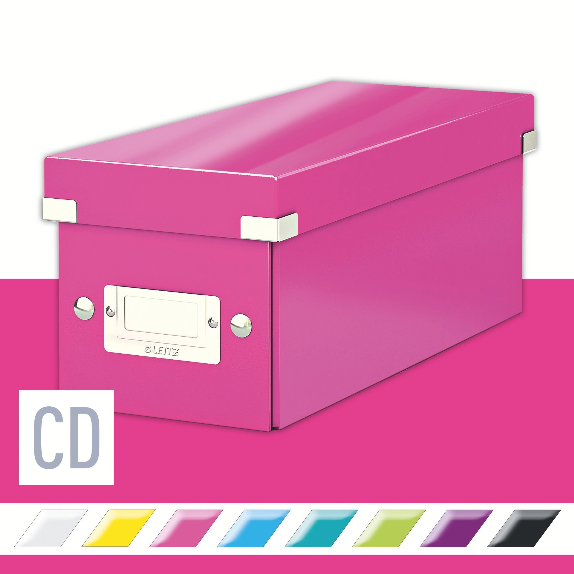 Leitz WOW Click & Store CD 14,3 x 13,6 x 35,2 cm, ružová Archivačná...