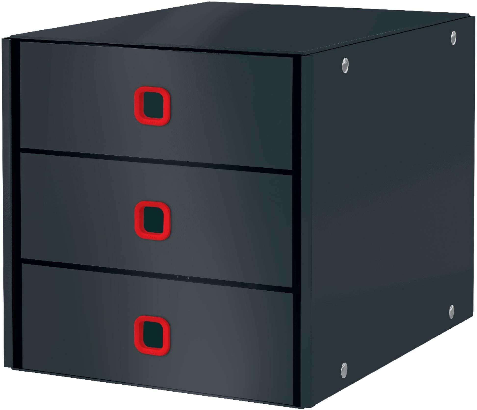 Leitz Cosy Click & Store, 3-dielny, sivý Zásuvkový box
