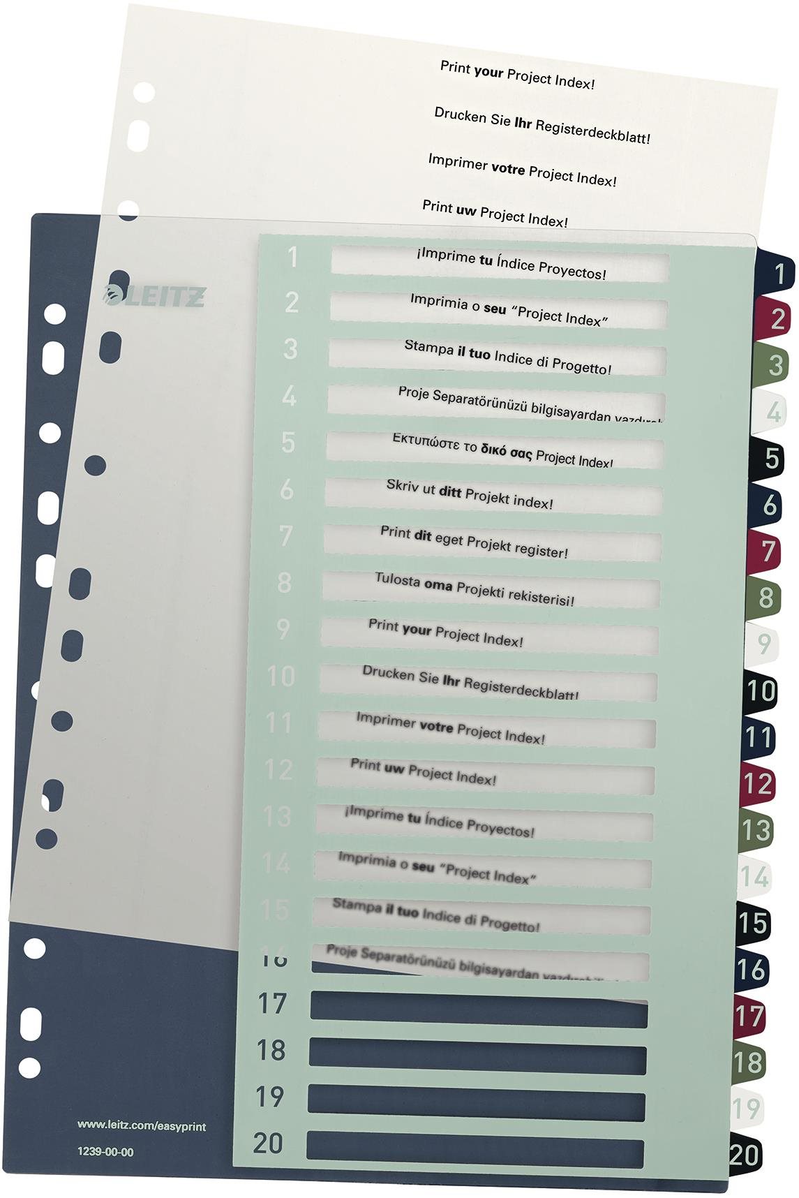 Leitz Style A4+ MAXI 1 – 20 Roztrieďovač