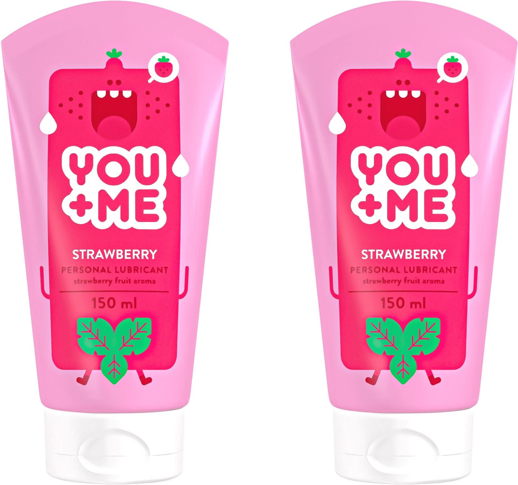 YOU ME Strawberry so šťavnatou jahodovou arómou, 2× 150 ml...