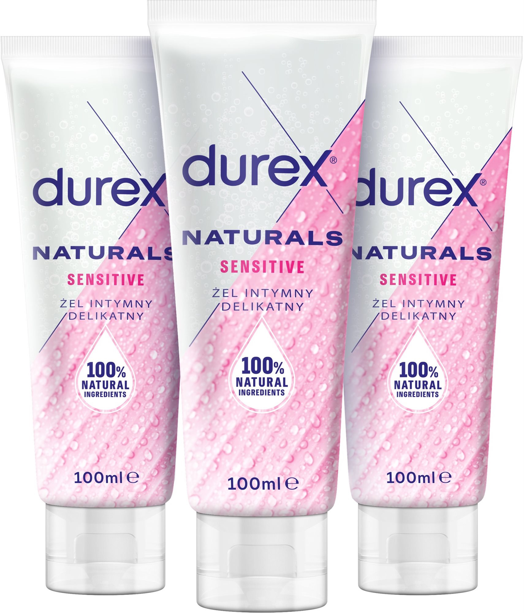 DUREX Naturals Sensitive 3× 100 ml Síkosító