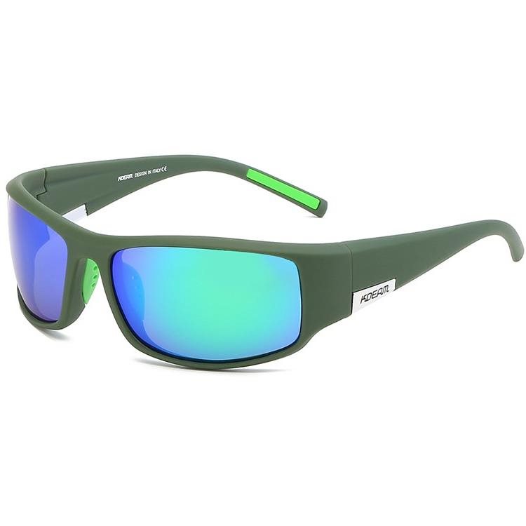 KDEAM Abbeville 2 Black/Blue Green Slnečné okuliare