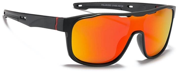 KDEAM Wayne 3 Black/Red Slnečné okuliare