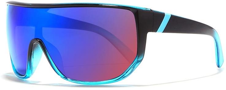 KDEAM Glendale 6 Black & Blue/Multicolor Slnečné okuliare