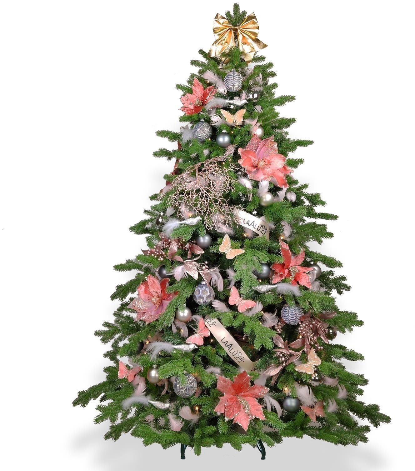 LAALU Ozdobený stromček NOBLESA 210 cm s 89 ks ozdôb a dekorácií...