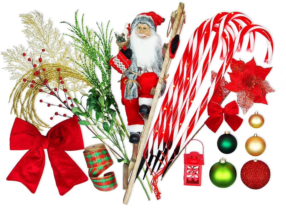 LAALU Súprava ozdôb SANTA CLAUS na stromčeky 120 – 210 cm Vianočné...