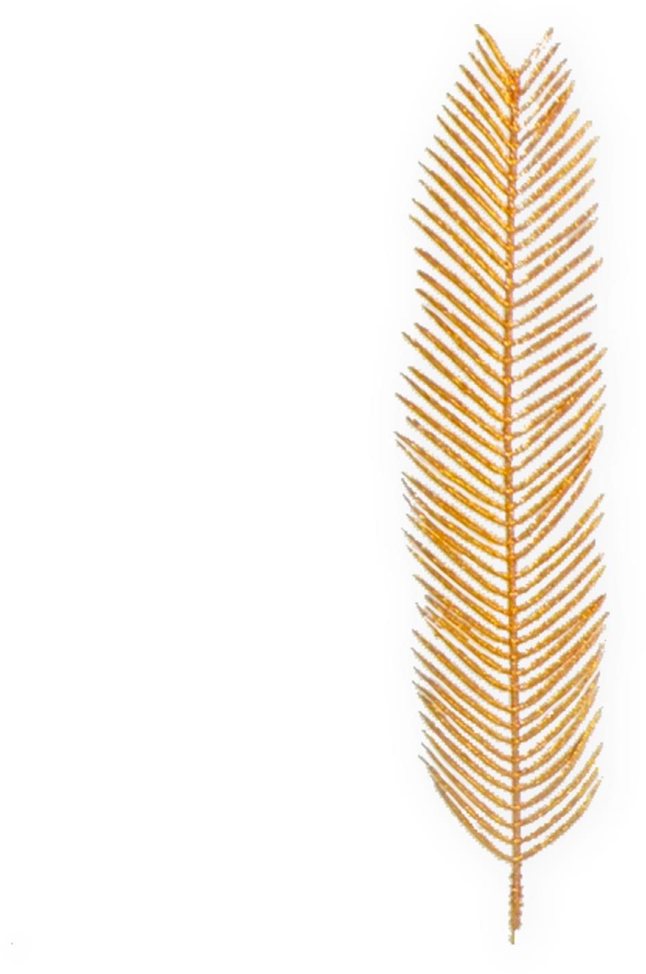 LAALU List medený s glitrami 55 × 11 cm Umelý kvet