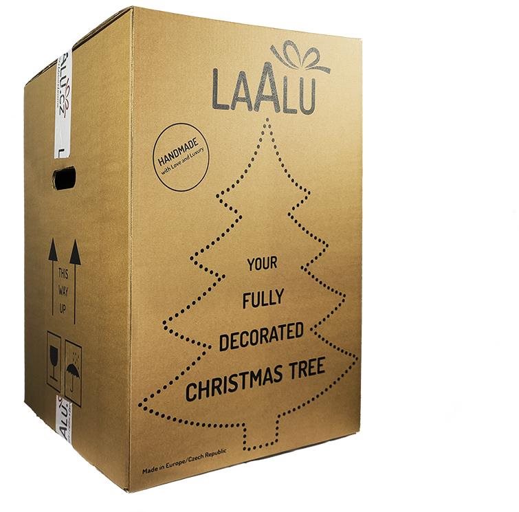 LAALU Škatuľa na vianočný stromček do 60 cm – 65 × 45 × 45 cm...