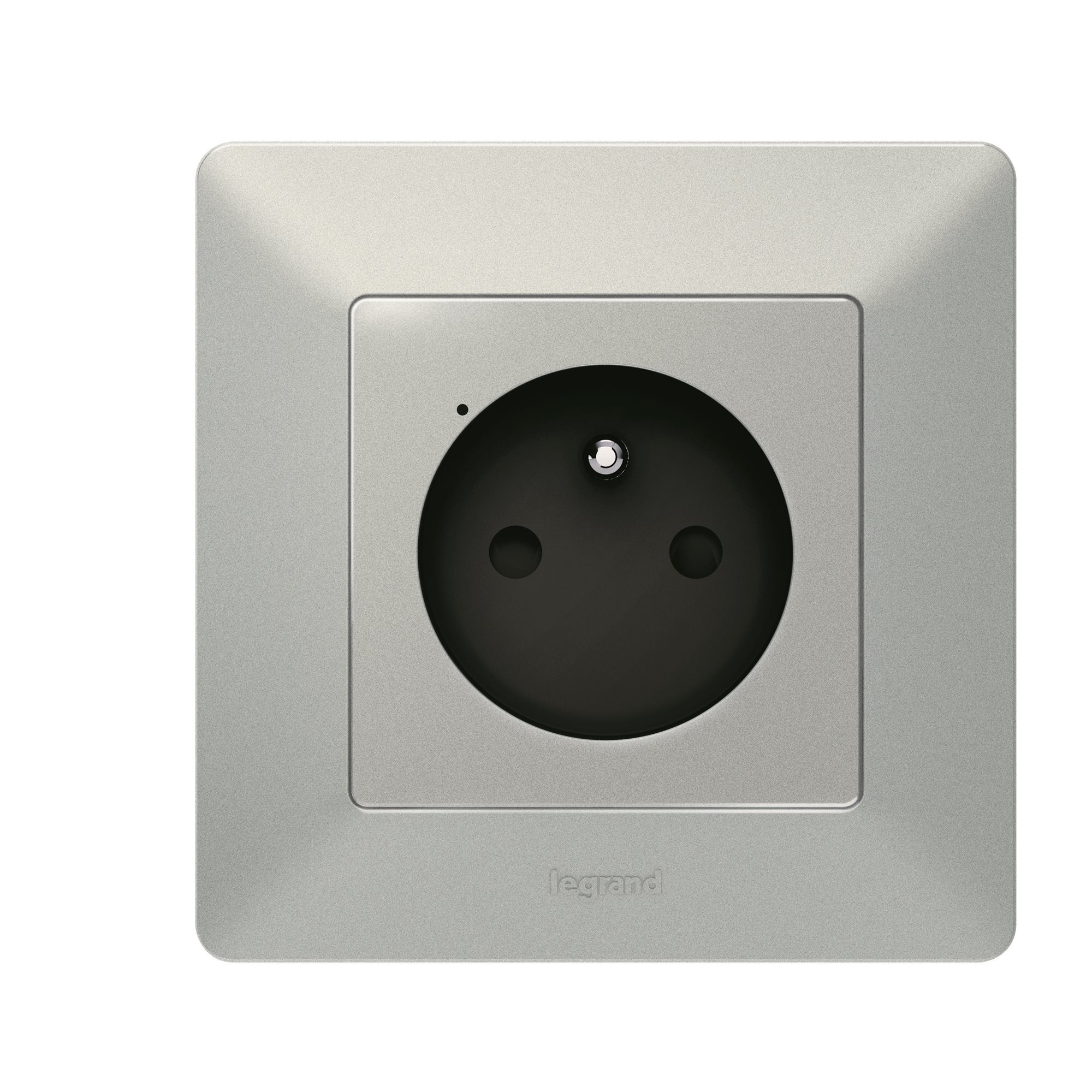 Legrand Valena Life avec prise Netatmo 2P+T Aluminium Prise connectée