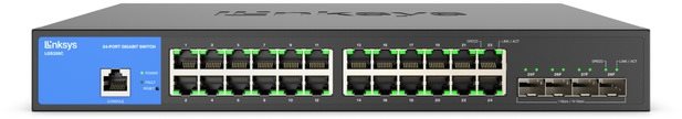 Linksys 24-Port Managed PoE+ Gigabit 4 1G Sfp 250W TAA Switch