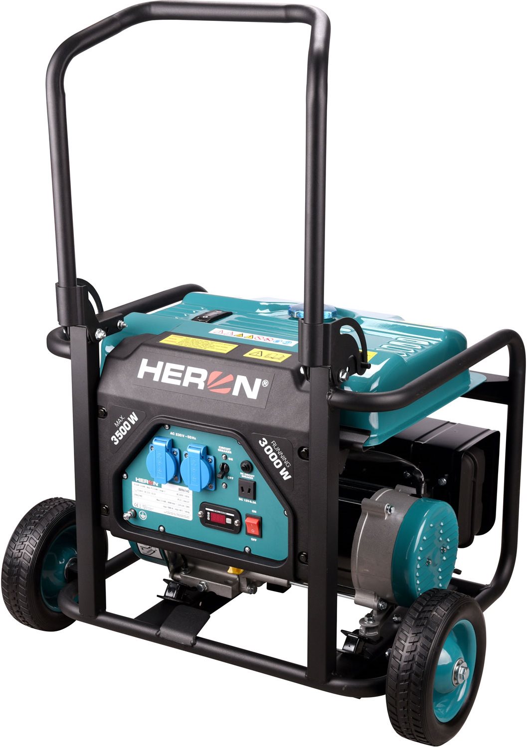 HERON elektrocentrála benzínová, 7,4HP/3,5kW, podvozek, 8896140...