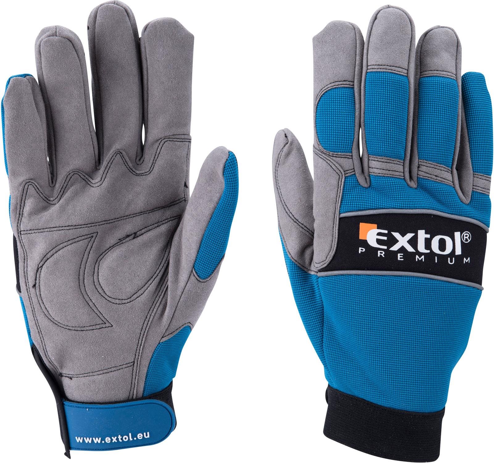 EXTOL PREMIUM rukavice polstrované, velikost L/10", 8856602...
