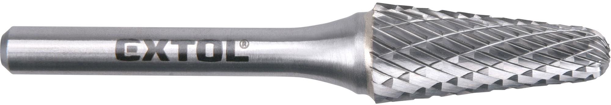 EXTOL INDUSTRIAL fréza karbidová, kónická 14° zaguľatená Fréza