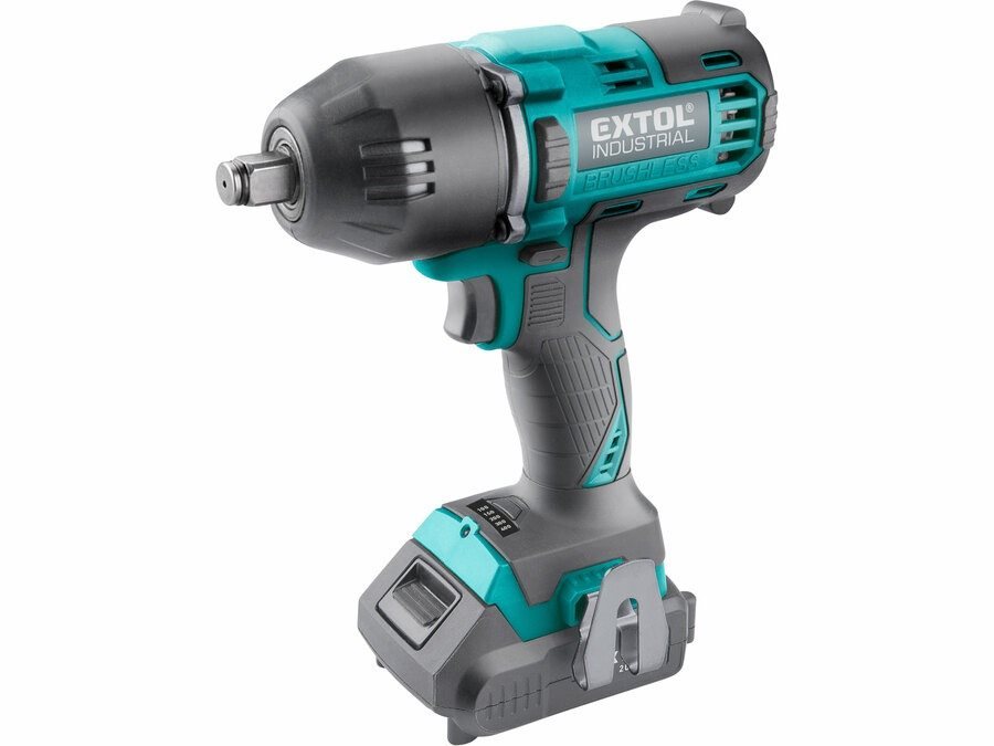 EXTOL INDUSTRIAL uťahovák rázový 1/2“ aku SHARE20V, 20V Li-ion, 400...